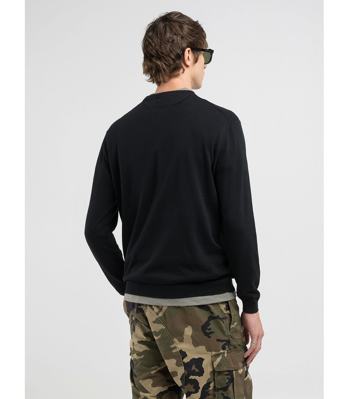 コットンクルーネックセーター 詳細画像 ブラック 3